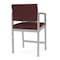 Lesro Lenox Steel Hip Chair Metal Frame, Silver, RF Nebbiolo Upholstery LS1161 - alternate 2